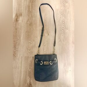 MK Navy Blue Leather Crossbody Bag (read description!)